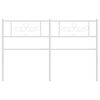vidaXL T&ecirc;te de lit m&eacute;tal blanc 150 cm