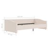 vidaXL Lit avec matelas et USB Cr&egrave;me Tissu 90x200 cm