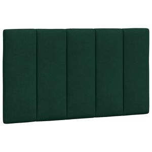 vidaXL Coussin de t&ecirc;te de lit Hanko vert fonc&eacute; 80 cm velours