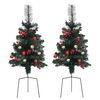 vidaXL Sapins de No&euml;l artificiels d'all&eacute;e 2 pcs 76 cm PVC