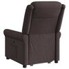 vidaXL Fauteuil inclinable de massage Marron foncé Tissu