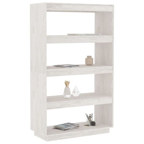 vidaXL Bibliothèque/Séparateur de pièce Blanc 80x35x135 cm Pin massif