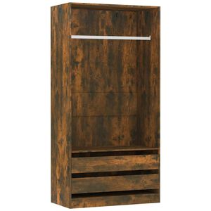 vidaXL Garde-robe Ch&ecirc;ne fum&eacute; 100x50x200 cm Bois d'ing&eacute;nierie