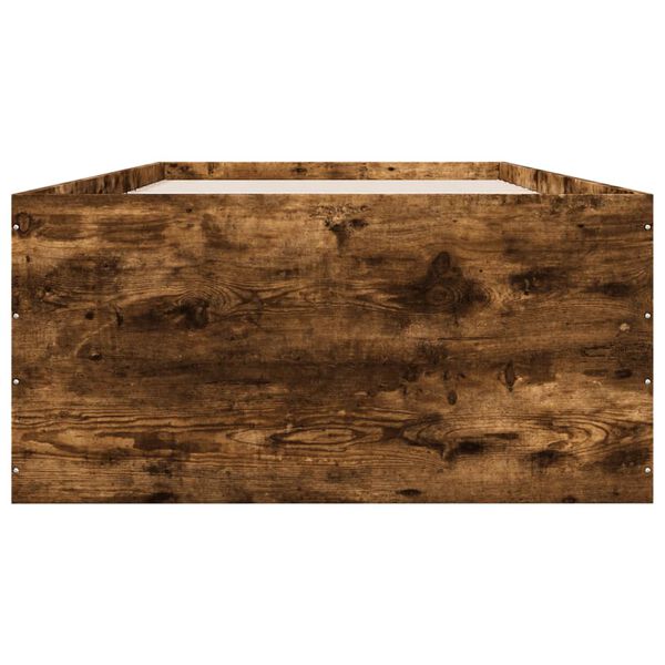 vidaXL Cadre de lit sans matelas ch&ecirc;ne fum&eacute; 90x190 cm
