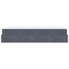 vidaXL Cadre de lit avec matelas avec matelas 2 pcs Gris Fonc&eacute; Velours