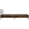 vidaXL Cadre de lit sans matelas ch&ecirc;ne marron 135x190 cm