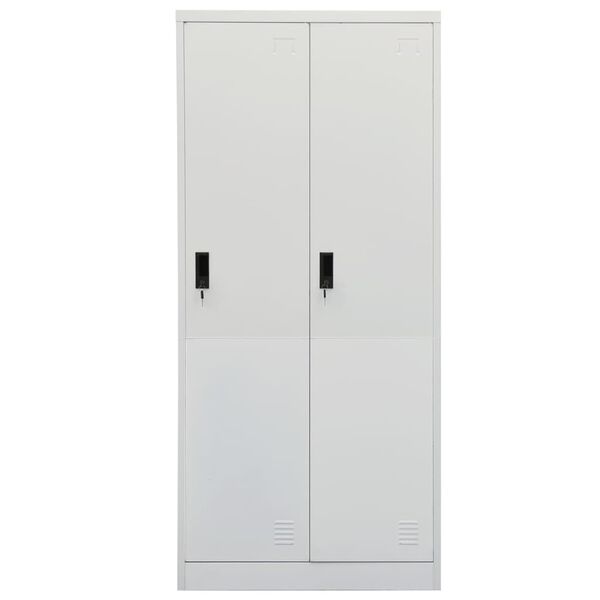 vidaXL Garde-robe Gris clair 80x50x180 cm Acier