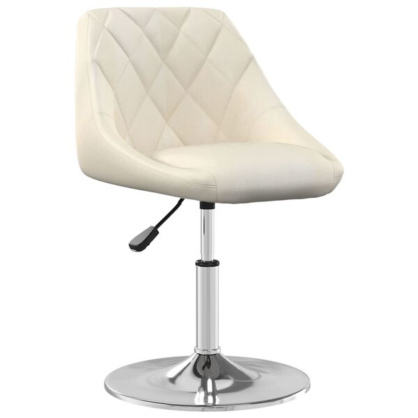 vidaXL Chaises pivotantes &agrave; manger lot de 6 Cr&egrave;me Velours
