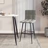 vidaXL Tabourets de bar lot de 2 gris clair velours