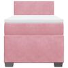 vidaXL Sommier &agrave; lattes de lit avec matelas Rose 90x200 cm Velours