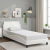 vidaXL Cadre de lit Dover blanc 90x200 cm similicuir