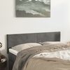 vidaXL T&ecirc;tes de lit Gris fonc&eacute; 144x5x78/88 cm Velours