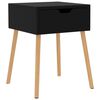 vidaXL Table de chevet Noir brillant 40x40x56 cm Bois d'ing&eacute;nierie
