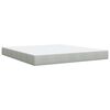 vidaXL Sommier &agrave; lattes de lit et matelas Gris clair 180x200cm Velours