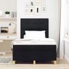 vidaXL Lit &agrave; ressorts avec matelas Noir 120 x 200 cm tissu