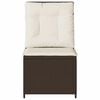 vidaXL Canap&eacute; de jardin avec coussin Noir et blanc cr&egrave;me polyrotin