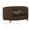 vidaXL Canap&eacute; pour chien Marron 69x69x36 cm Peluche