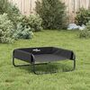 vidaXL Lit sur&eacute;lev&eacute; pour chien anthracite tissu Oxford et acier