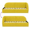 vidaXL Cadre de lit d'angle avec t&ecirc;te de lit Jaune 90 cm x 190 cm