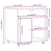 vidaXL Support d'imprimante avec roulettes ch&ecirc;ne marron 60x50x67 cm