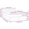 vidaXL Sommier &agrave; lattes de lit et matelas et LED gris clair 140x210cm velours