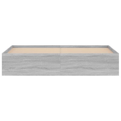 vidaXL Cadre de lit sans matelas sonoma gris 180x200 cm