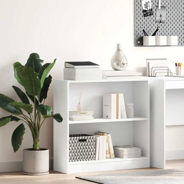 vidaXL Biblioth&egrave;que blanc 80x24x75 cm bois d'ing&eacute;nierie