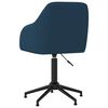 vidaXL Chaises pivotantes &agrave; manger lot de 2 bleu velours