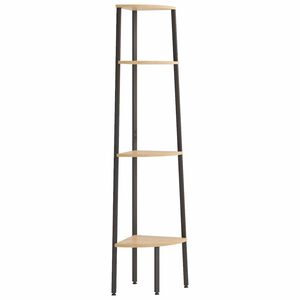 vidaXL &Eacute;tag&egrave;re d'angle &agrave; 4 niveaux Marron clair&noir 45,5x31,5x150 cm