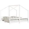 vidaXL Cadre de lit d'enfant blanc 2x(90x200) cm bois de pin massif
