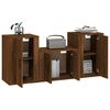 vidaXL Ensemble de meubles TV 3 pcs Ch&ecirc;ne marron Bois d'ing&eacute;nierie