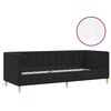 vidaXL Lit avec matelas et USB Noir Tissu 90x200 cm