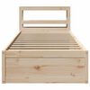 vidaXL Cadre de lit avec t&ecirc;te de lit 90x190 cm bois de pin massif