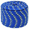 vidaXL Corde de bateau Bleu 12 mm 100 m Polypropyl&egrave;ne