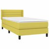 vidaXL Sommier &agrave; lattes de lit avec matelas Vert 100x200 cm Tissu