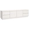 vidaXL Meuble TV Blanc 176x37x47,5 cm Bois de pin massif