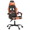 vidaXL Chaise de jeu Noir et orange Similicuir