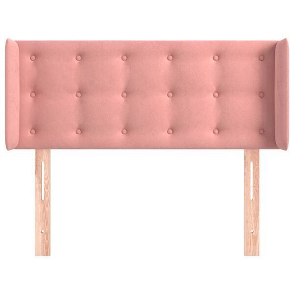 vidaXL T&ecirc;te de lit avec oreilles Rose 83x16x78/88 cm Velours