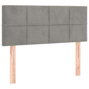 vidaXL T&ecirc;te de lit Gris clair 80x5x78/88 cm Velours