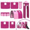 vidaXL Lit mezzanine pour enfants Blanc et rose 80 x 200 cm M&eacute;tал