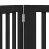 vidaXL Barri&egrave;re pour chien porte pliable 6 panneaux noir bois peuplier