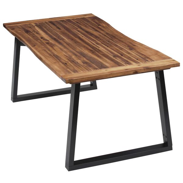 vidaXL Table à manger Bois d'acacia massif 180x90 cm
