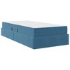 vidaXL Lit avec rangement et matelas Bleu fonc&eacute; 90 x 190 cm Velours