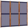 vidaXL Cloison de s&eacute;paration 3 panneaux bleu fonc&eacute; 210x180 cm