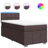 vidaXL Sommier &agrave; lattes de lit avec matelas Marron fonc&eacute; 90x200 cm