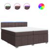 vidaXL Sommier &agrave; lattes de lit avec matelas Marron fonc&eacute; 200x200 cm