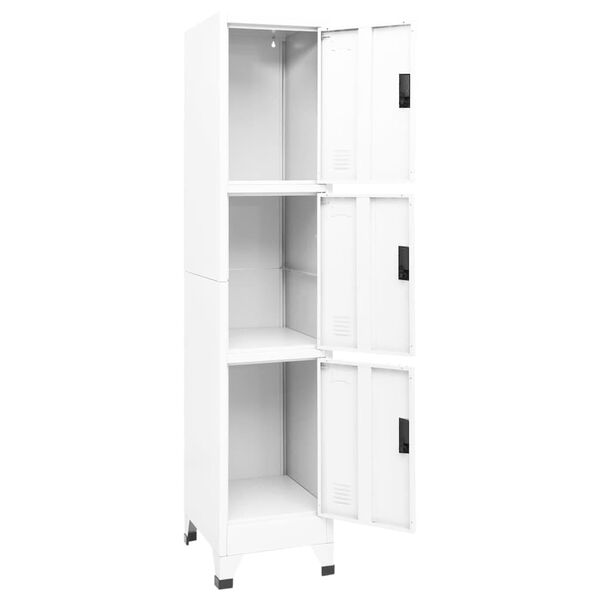vidaXL Armoire à casiers Blanc 38x45x180 cm Acier