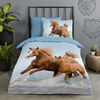 Good Morning Housse de couette enfant FREE 140x200/220 cm Marron bleu