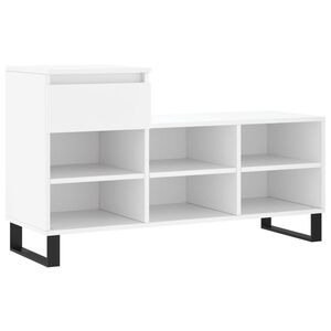 vidaXL Armoire &agrave; chaussures Blanc 102x36x60 cm Bois d'ing&eacute;nierie