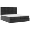 VidaXL Cadre de lit ottoman avec matelas noir 180x200 cm similicuir
